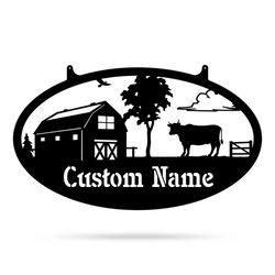 Your Customizable Farm Sign- Bull