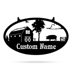 Your Customizable Farm Sign- Pig