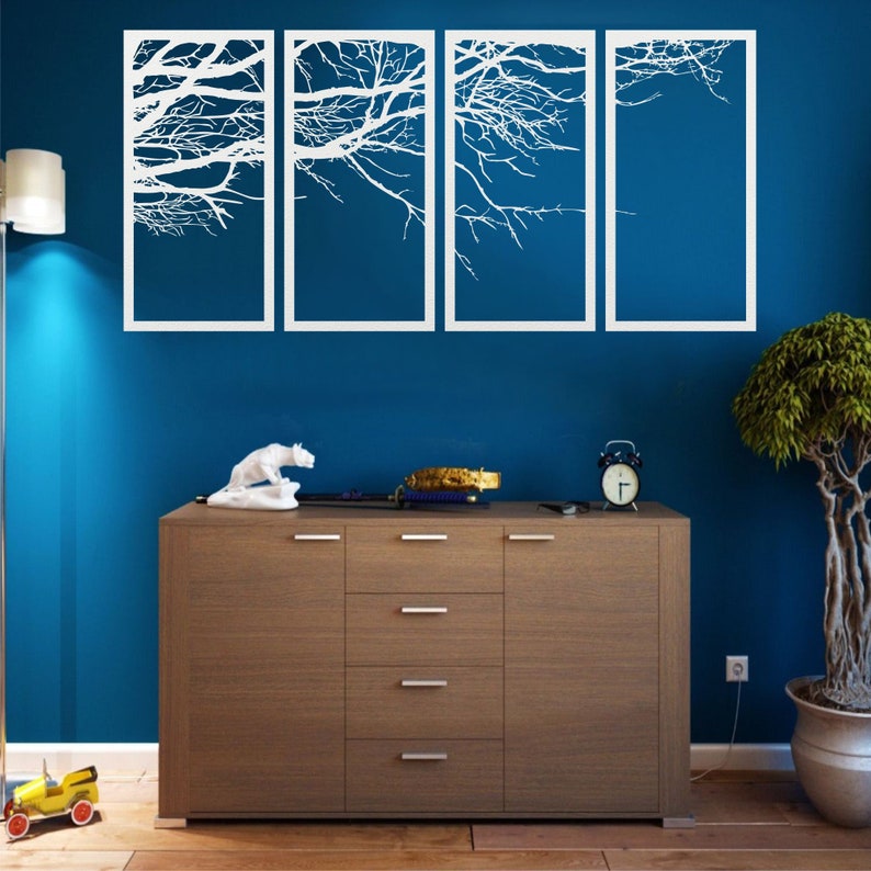 Four Panel Tree Wall Art