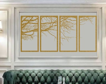 Four Panel Tree Wall Art