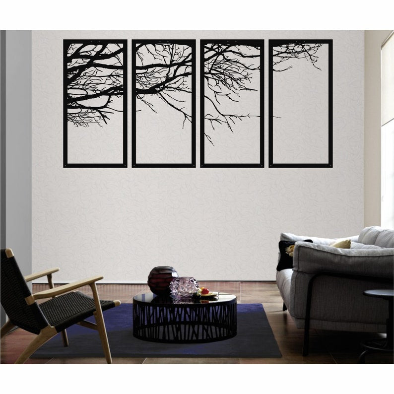 Four Panel Tree Wall Art