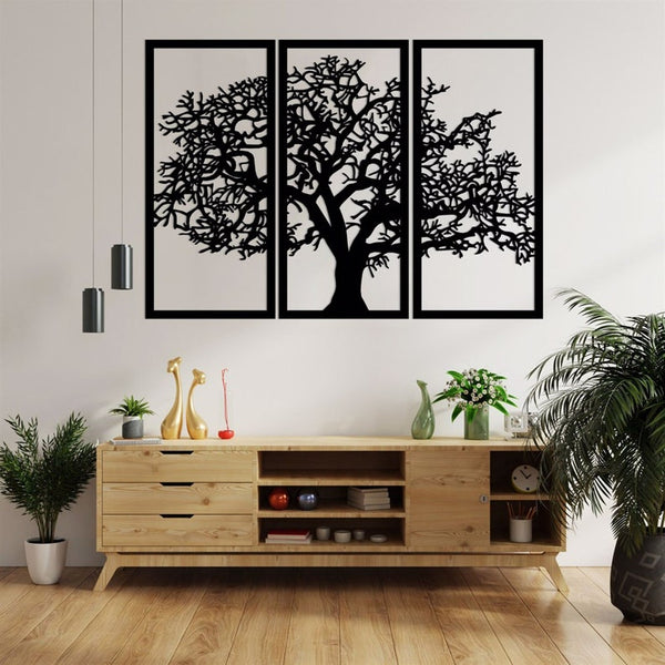 Modern 3 Panel Tree of Life Wall Art