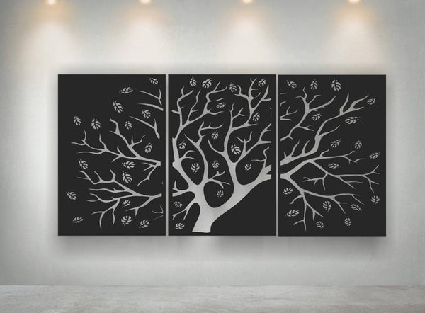 Three Panel Tree Wall Art