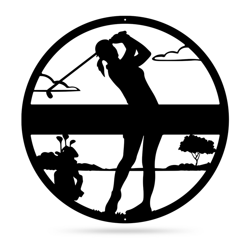 Female Golfer Wall Art