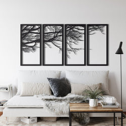 Four Panel Tree Wall Art