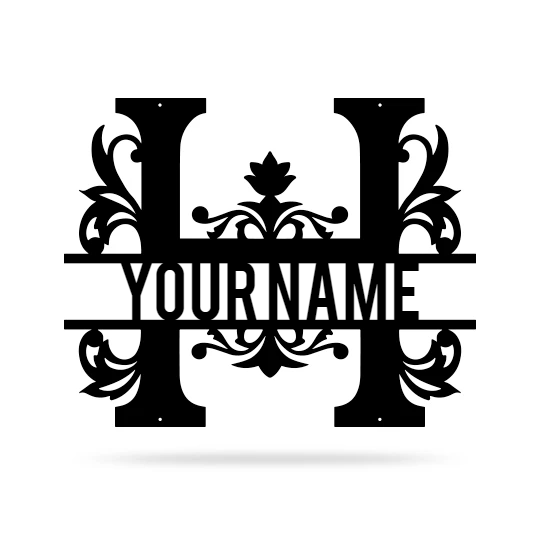 Split Letter Name Wall Art